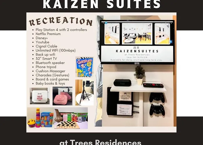 Kaizen Suites At Trees Residences - 2br With Ps4, Netflix, Plus, Unli Wifi And Popcorn Manila